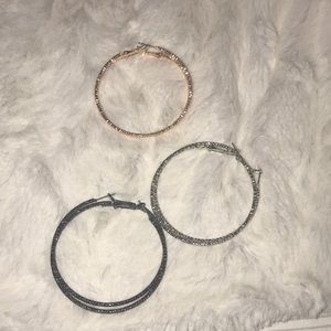set of hoop earrings